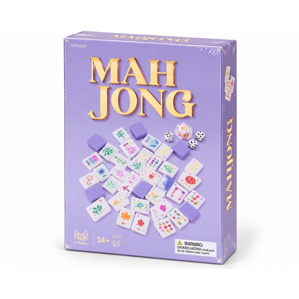 Hobby Lobby American Mahjong Game Set Purple 152 Carved Tiles New Sealed Viral